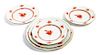 * A Group of Herend Porcelain Plates Diameter of dinner plate 10 inches.