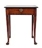 A George II Mahogany Occasional Table Height 27 x width 24 x depth 17 1/2 inches.