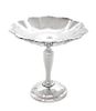 * An American Silver Footed Compote, Webster Company, North Attelboro, MA, of leaf form.