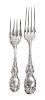 * A Set of American Silver Forks, R. Wallace & Sons Mfg. Co., Wallingford, CT, Lucerne pattern, monogrammed on handle, including