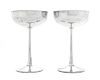 A Pair of Italian Silver Plate Champagne Coupes, De Uberti, Italy,