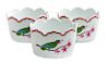 * Sixteen Lynn Chase Porcelain Scalloped Bowls Width 4 1/2 inches.