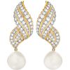 Diamond, Pearl and 18K Gold Earrings