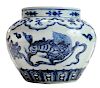 Ming Style Blue-and-White Dragon Jar