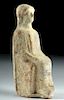Archaic Greek Terracotta Figure - Enthroned Goddess