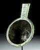 Hellenistic Greek Leaded Bronze Ladle, Inscribed Handle