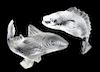 Pair of Baccarat French Crystal Koi Fish Figurines