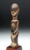 20th C. African Lobi Wood Female Figure