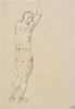 George Grosz, (German-American, 1893-1959), Standing Nude, 1912; Nude (verso)