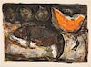 Raymond Guerrier, (French, 1920-2002), Horses and Fish and Melon