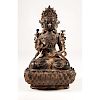 Qing Gilt Bronze Buddha