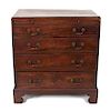 A George II Style Mahogany Bachelors Chest Height 32 1/2 x width 30 x 17 1/2 inches.