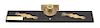 A Negretti & Zambra, London Brass and Ebonized Wood Parallel Ruler Length 15 inches.