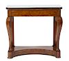 An American Empire Style Mahogany Pier Table Height 34 1/2 x width 35 1/2 depth 15 inches.