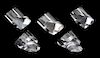 A Group of Five Steuben Crystal Hearts Height of taller 3 1/2 inches.