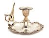 A Victorian Silver Chamberstick, Henry Wilkinson & Co., Sheffield, 1840, with attached candlesnuffer