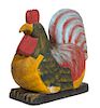 A South Eastern Asian Painted Wood Model of a Hen Height 22 x width 22 x depth 9 inches.