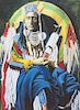 Helmut Koller, (Austrian, b. 1954), Two Works; Young Navajo and Medicine Crow