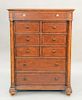 Thomasville contemporary tall chest with nine drawers. ht. 60 in., wd. 45 in.