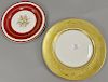 Twenty-two piece lot to include ten Czechoslovakia Puls porcelain plates with gold rim (dia. 11in.) and twelve Limoges La Cloche lun...