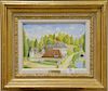 Andre Bouquet (1897-1987), oil on canvas, spring town edge, signed lower left Bouquet, 10" x 13".