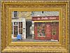 Pair of Viktor Shvaiko acrylic over serigraph "La Petite Cave" and Cable Street Restaurant, both signed and numbered lower left 323/...
