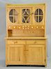 Pine two part hutch. ht. 80 in., wd. 55 in.