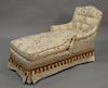 Custom upholstered chaise lounge. lg. 66 in.