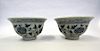 Pair of Blue and White Ming Cups.