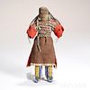 Plains Beaded Hide and Cloth Doll