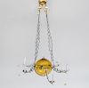 Robert W. Russell Parcel-Gilt Iron and Glass Chandelier