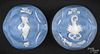 Two Baccarat sulfide paperweights featuring a scorpion and an angel, dated 1955, 2 3/4'' dia.