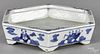 Chinese Qing dynasty blue and white porcelain undertray, 2'' x 8 3/4''.