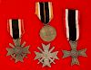 German WWII War Merit Crosses, Lot of Four 