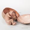 Papier-mache Anatomical Model of a Uterus/Fetus