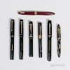 Seven User or Parts Fountain Pens