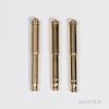 Three Parker Lucky Curve Gold-filled Ring-top Fountain Pens