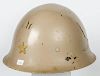 Japanese WWII Army Helmet w/ Battle Damage 