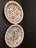 OLD Chinese Wucai Plates with Fish and flowers, Ming/Qing Period