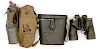 US WWII M-17-A1 Binoculars in Case and Civil Defense Gas Mask 