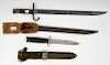 WWII M-3 Fighting Knife and Japanese Bayonet, Lot of Two 