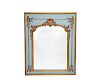 Louis XVI Style Painted and Giltwood Trumeau Mirror, late 19th century