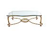 Gilt Bronze Ropetwist and Bevelled Glass Top Coffee Table, modern