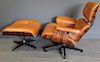 Vintage &  Quality Eames Style Leather Upholstered