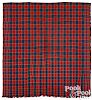 Pennsylvania red and blue plaid overshot coverlet