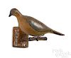 Carved and painted passenger pigeon