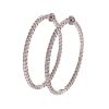 A Pair of 11.00ctw  Inside Outside Diamond Hoops