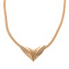 A Lady's Braided Necklace with Slide in 14K Gold