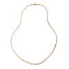 A Lady's 18K 9.50 ctw Diamond Line Necklace