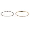 A Pair of Lady's Diamond Line Bracelets in Gold